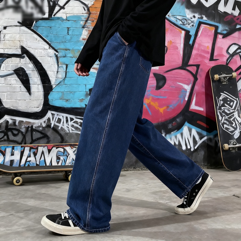 Streetwear Brand Denim - 2025 New Streetwear Loose Jeans Men