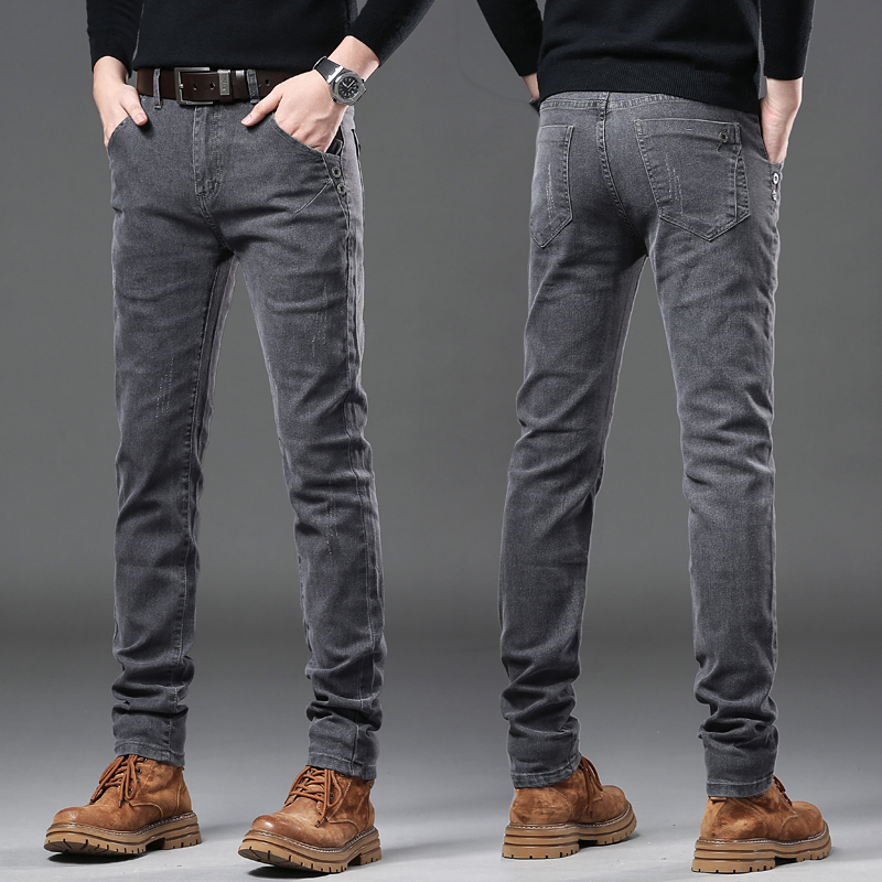 New Pure Gray Korean Slim Jean - Streetwear Brand Denim ulasan dan harga