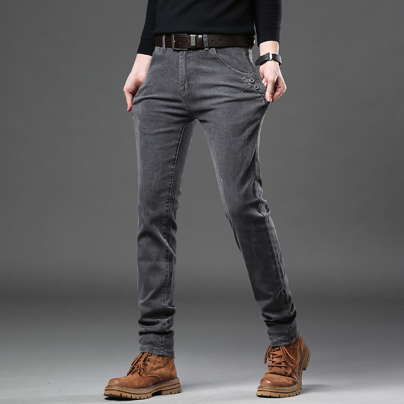New Pure Gray Korean Slim Jean - Streetwear Brand Denim ulasan dan harga