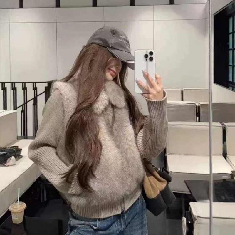 Winter Faux Fur Jacket Women F - Streetwear Brand Clothing ulasan dan harga