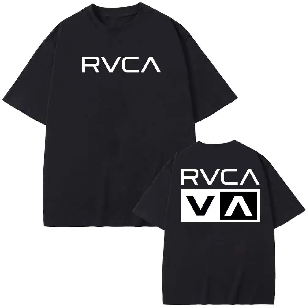 RVCA T Shirt Black Tee Summer  - Streetwear Brand Clothing ulasan dan harga